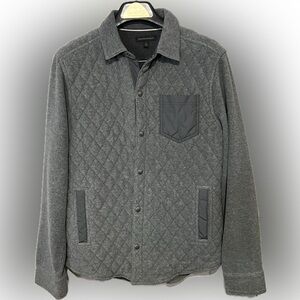 Banana Republic Men’s Grey Quilted Fleece Jacket